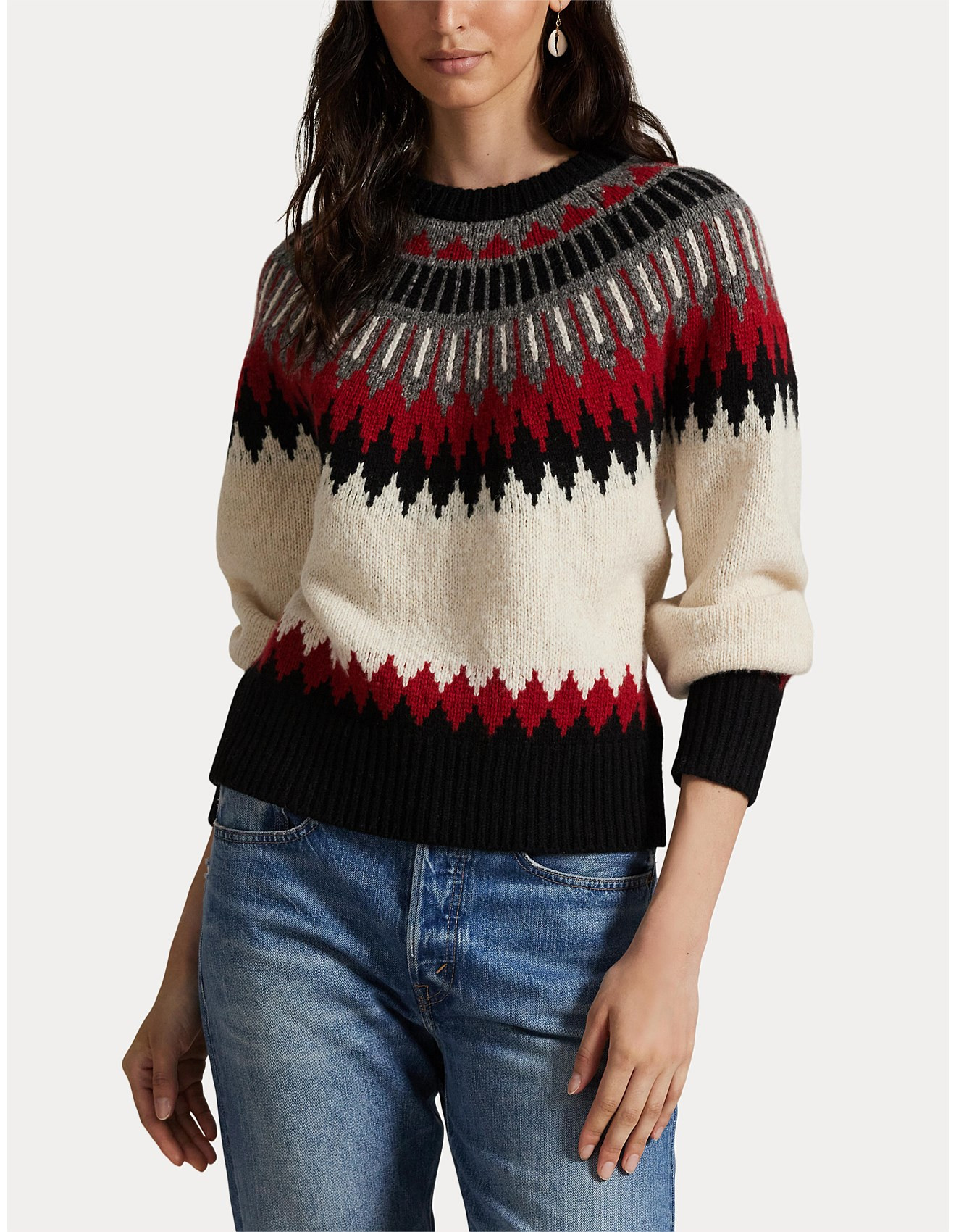 Polo Ralph Lauren Fair Isle Wool-cashmere Sweater | David Jones | David Jones (Australia & New Zealand)