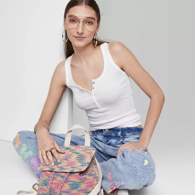 Women's Snap Placket Tank Top - Wild Fable™ | Target