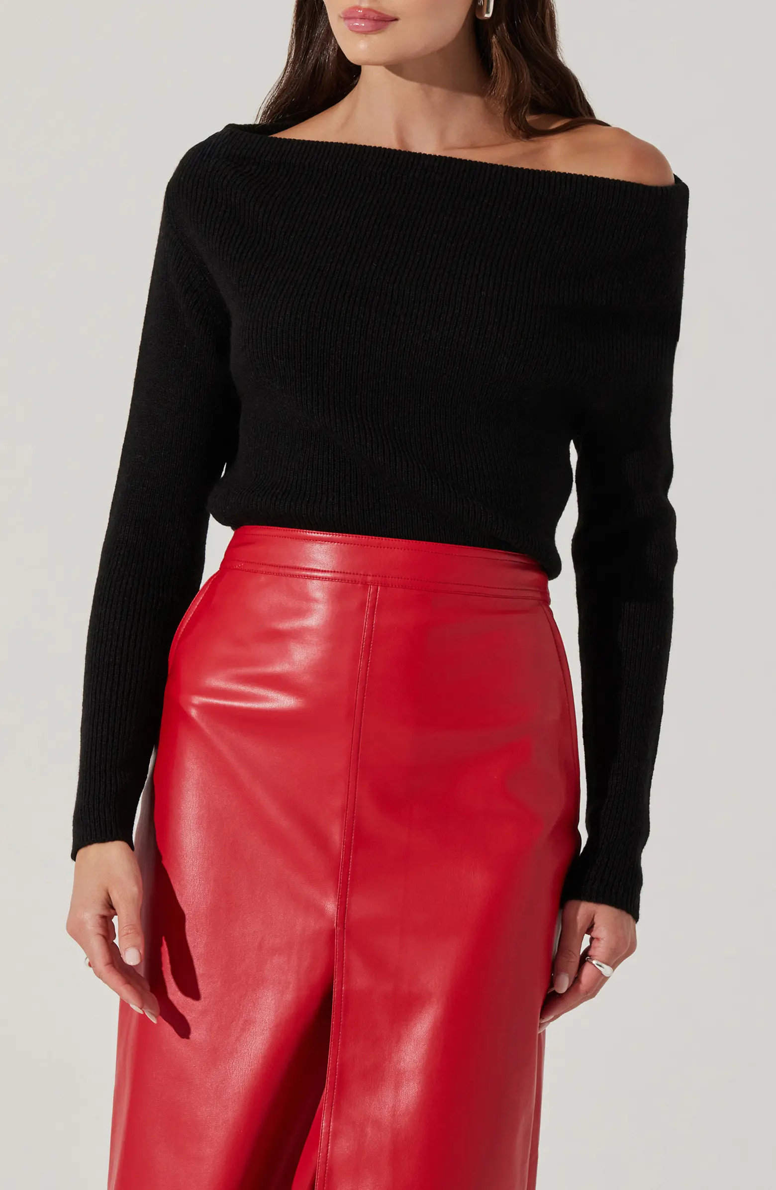 One-Shoulder Rib Sweater | Nordstrom