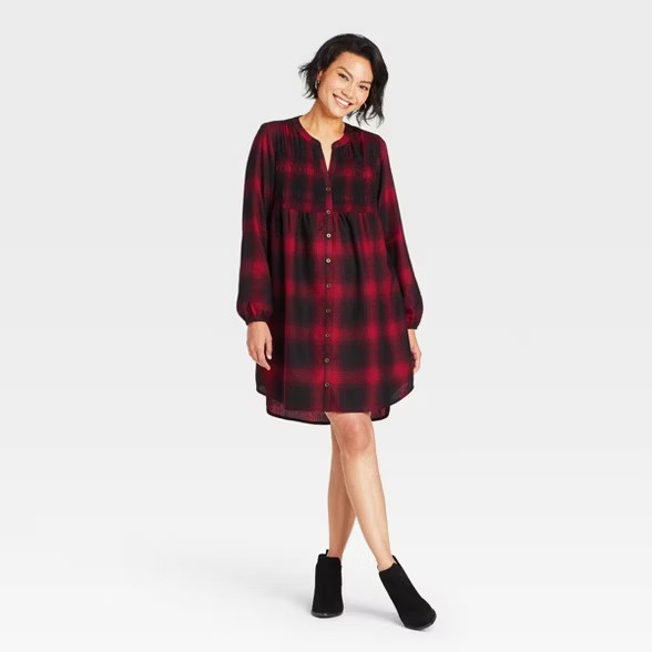 Women's Long Sleeve Button-Front Dress - Knox Rose™ | Target