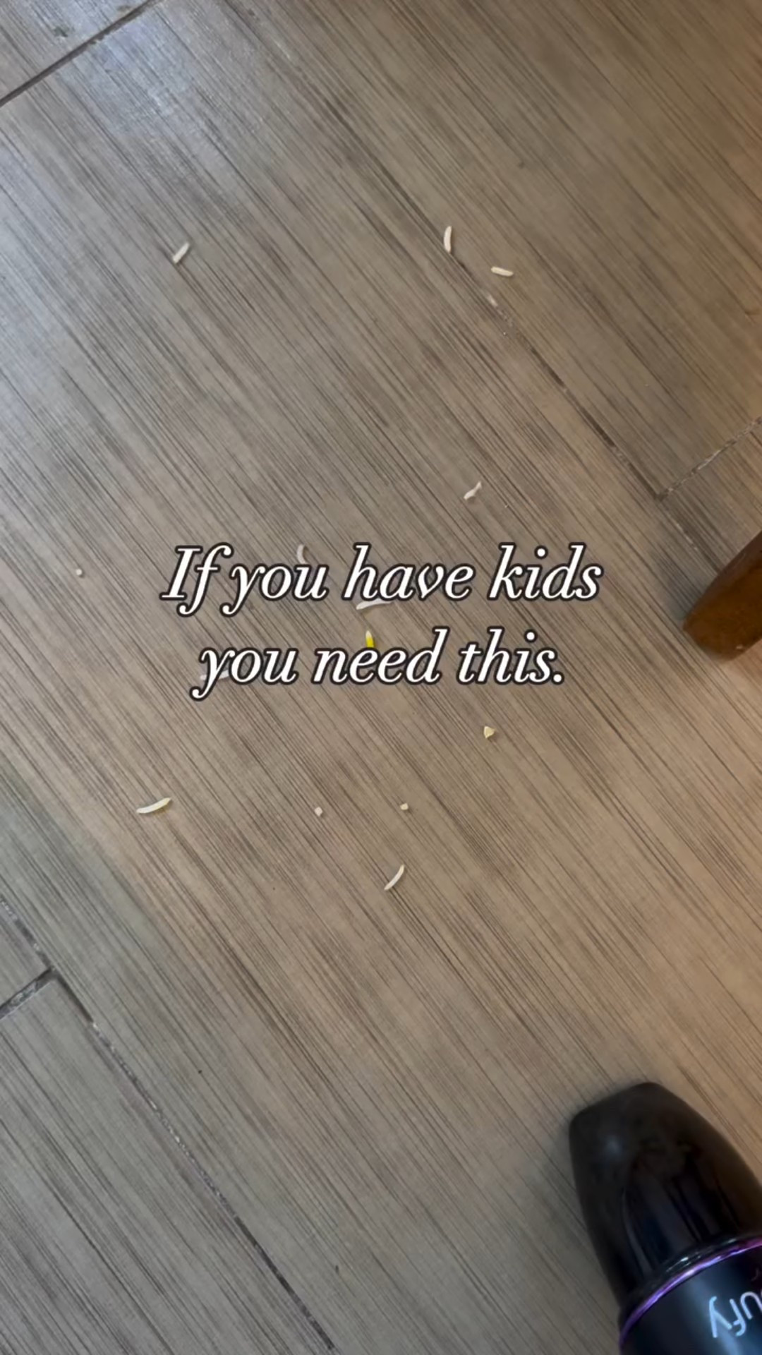Sooo much easier than lugging out a heavy, giant vacuum to clean up a smaller mess. We have one in the kitchen and one in the car. By far one of my most used purchases - comment link and I’ll DM it to you. 

PS - great for people without kids too 😛