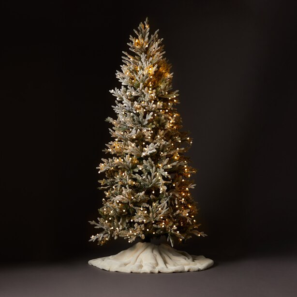 6 FOOT CHRISTMAS TREE WITH FLOCKING AND LED LIGHTS | Indigo (CA)
