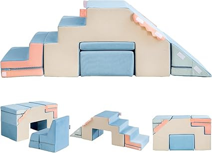 Asweets 4 in 1 Foam Climbing Blocks for Toddlers,Indoor Soft Climb and Crawl Play Climbing Toys f... | Amazon (US)