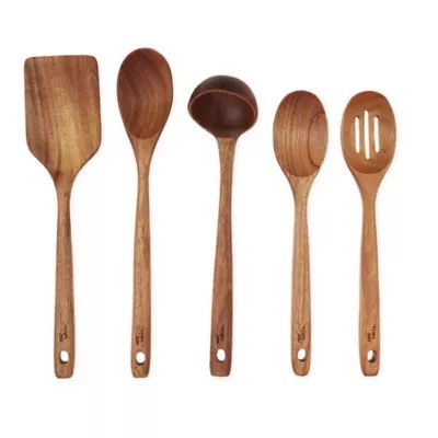 Our Table™ 5-Piece Wood Mixed Utensil Set in Natural | Bed Bath & Beyond