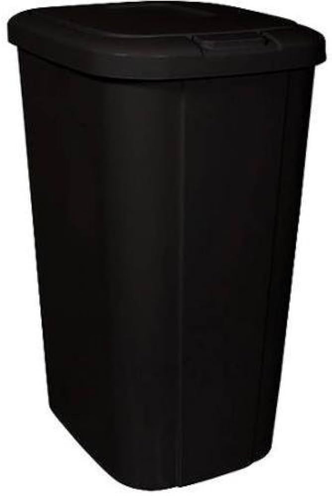 Hefty Touch-Lid 13.3-Gallon Trash Can, Black Strong And Durable Material | Amazon (US)