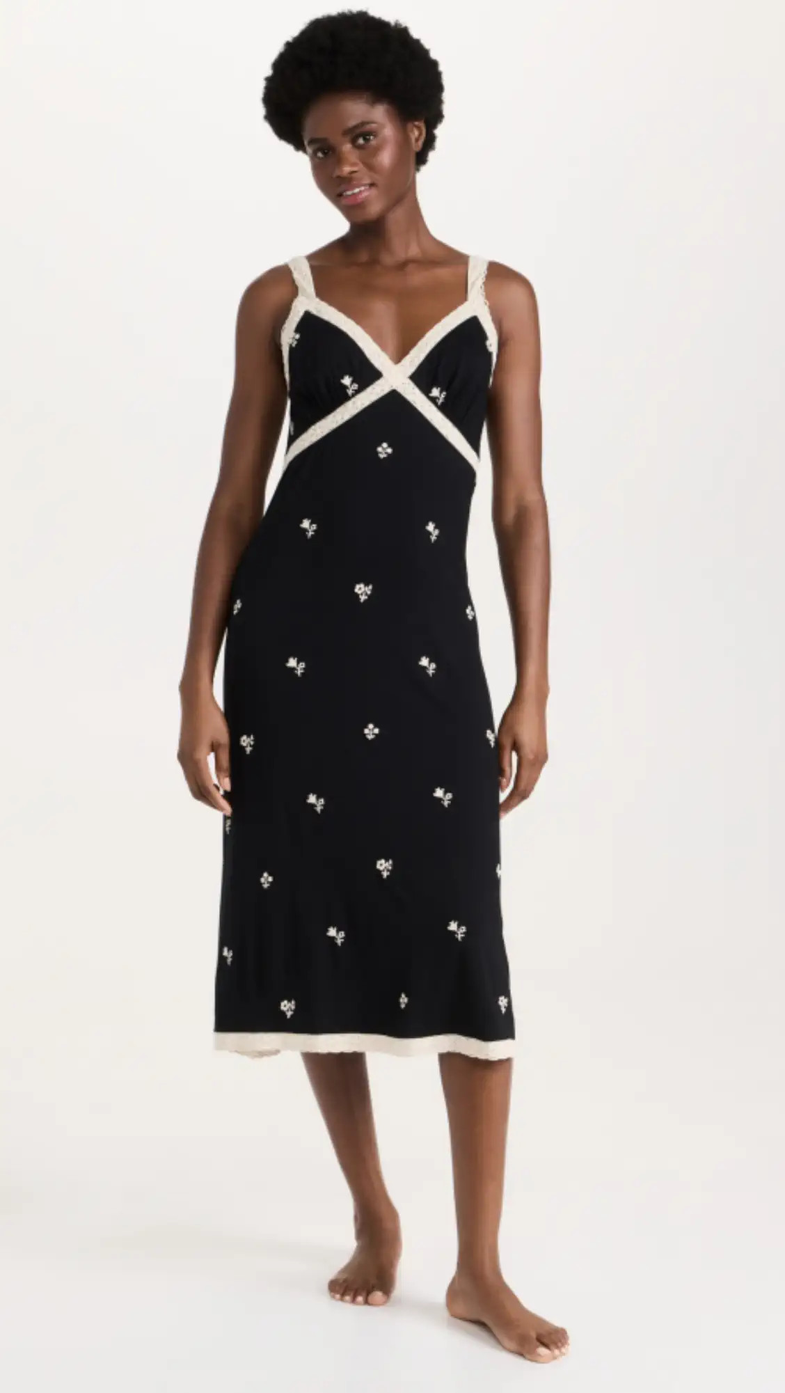 Sea Rubina Embroidery Pajama Slip Dress | Shopbop | Shopbop