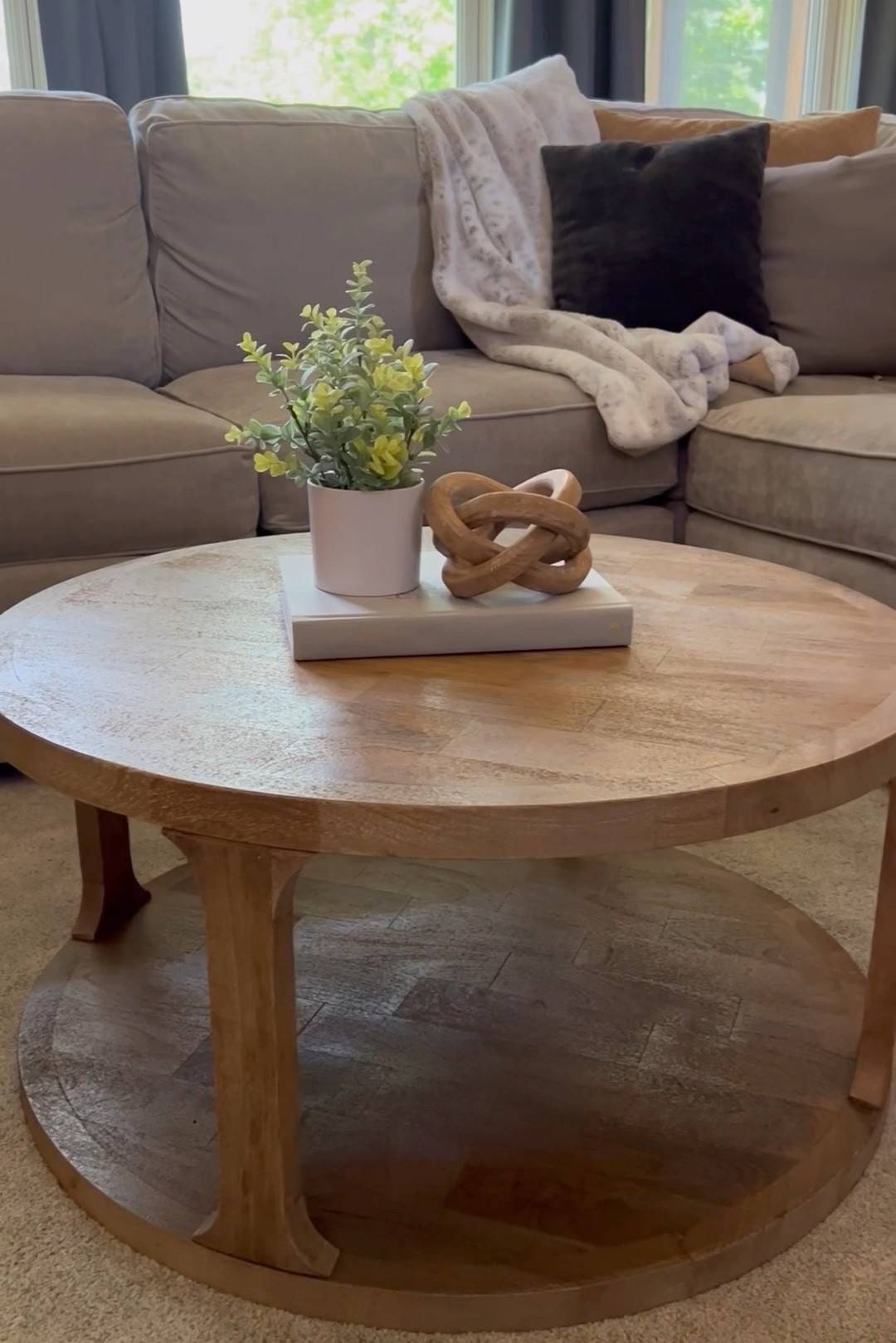 I love this organic, modern coffee table! And it’s only $200! Solid wood, heavy, quality, sturdy
#coffeetable #lightwoodcoffeetable #roundcoffeetable #livingroom #furniture

#LTKVideo #LTKOver40 #LTKHome
