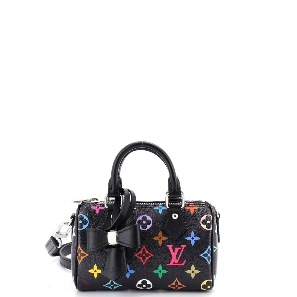 Louis Vuitton x Takashi Murakami Speedy Bandouliere NM Bag Monogram Multicolor Nano Black 3945091 | Rebag