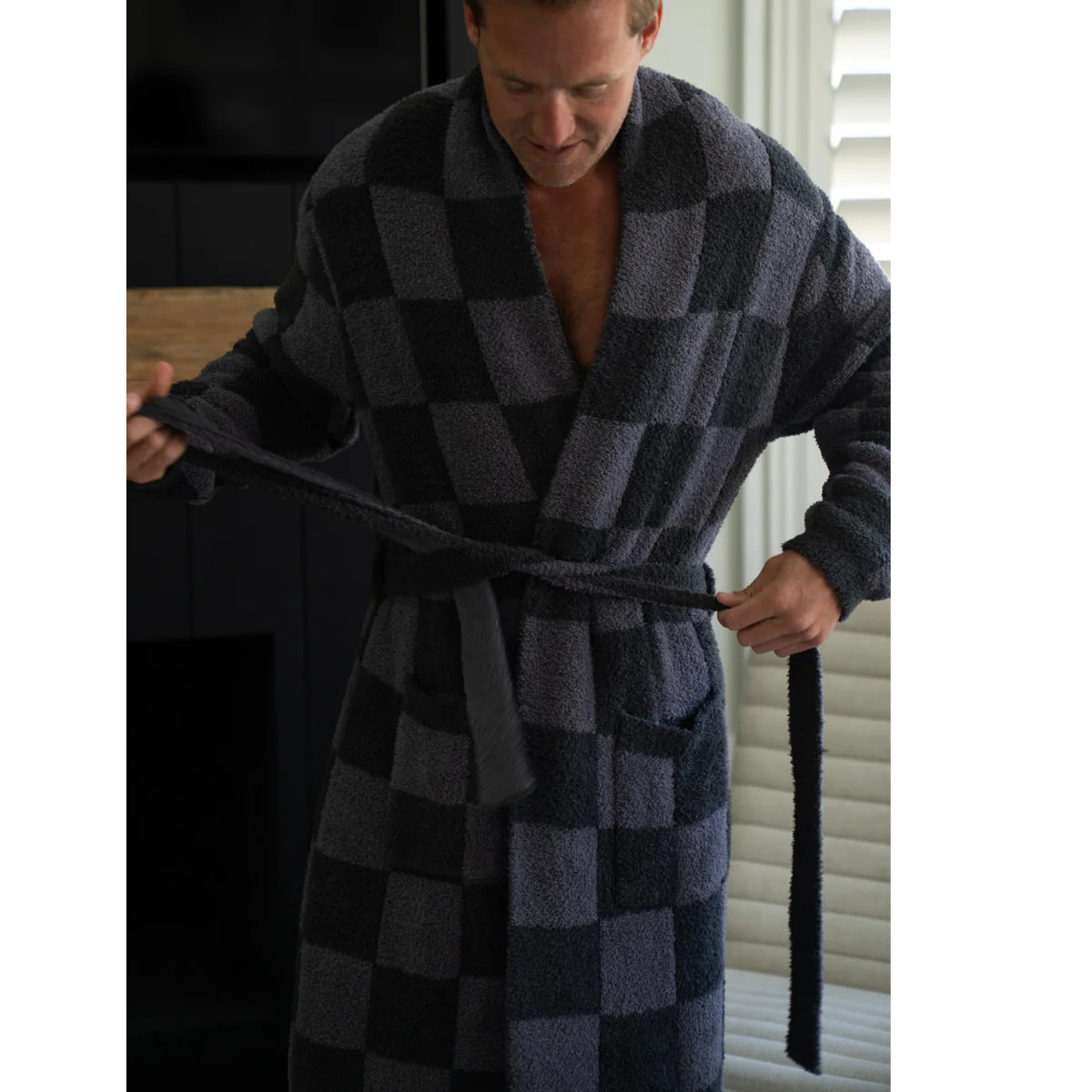 Local Beach Men's Cozy Checker Robe | Local Beach
