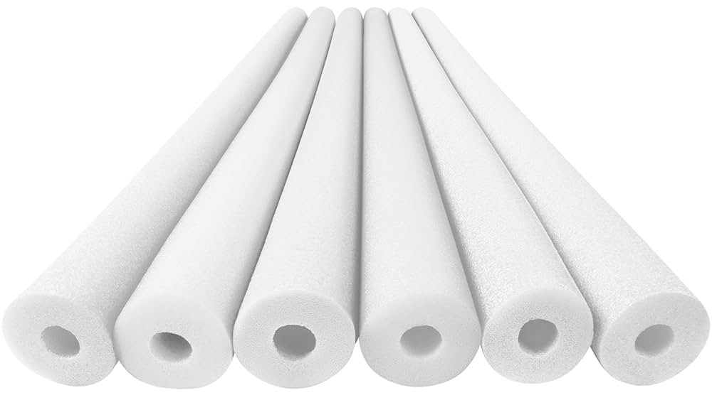Play22 Pool Noodles Foam 6 Pack - Soft Large White Foam Noodle Tube, Bulk Swim Noodles, Multi-Pur... | Amazon (US)