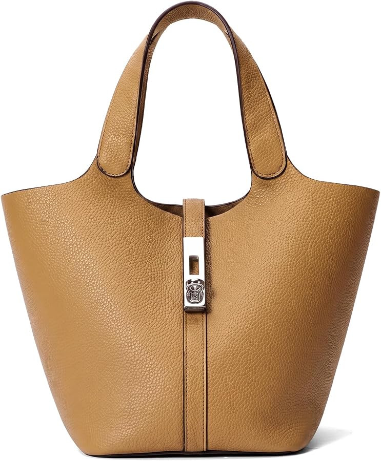 Tote Bag for Women Vegan Leather Bucket Purse for Women Top Handle Handbag Shoulder Bag with Deta... | Amazon (US)