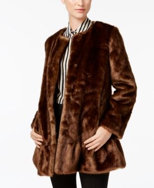 kate spade new york Faux-Fur Coat | Macys (US)