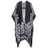 Women's Beach Cover up Swimsuit Kimono Cardigan with Bohemian Floral Print | Amazon (US)