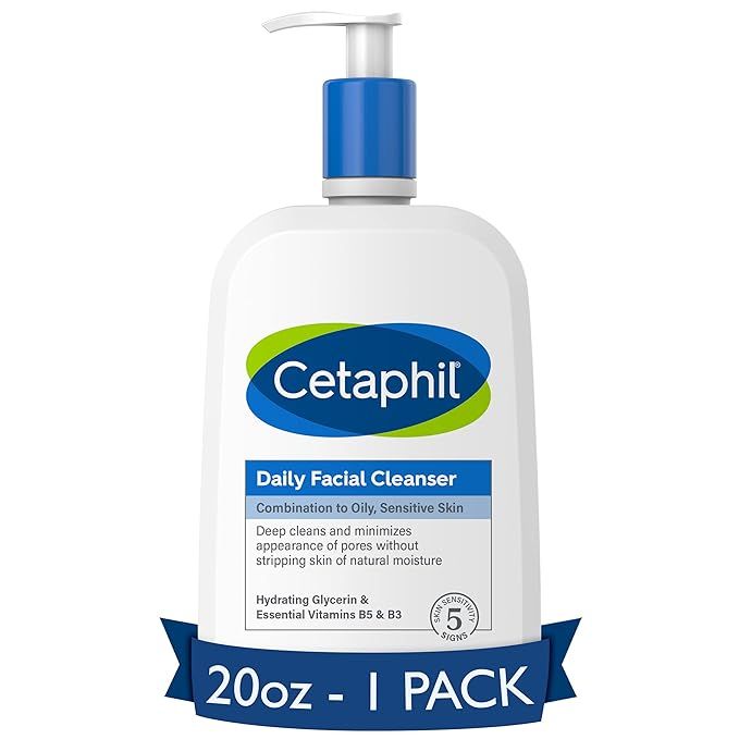 Face Wash by CETAPHIL, Daily Facial Cleanser for Sensitive, Combination to Oily Skin, NEW 20 oz, ... | Amazon (US)
