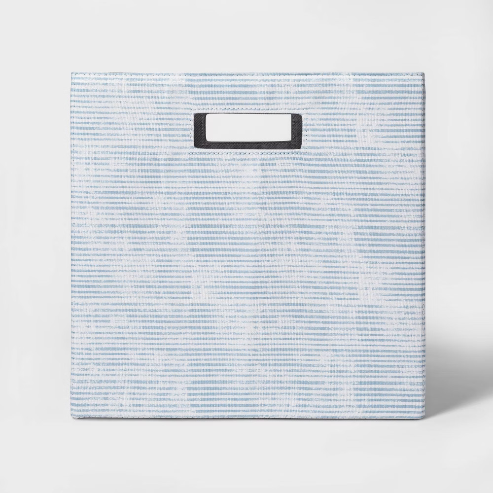 13"" Fabric Cube Storage Bin Light Blue - Threshold | Target