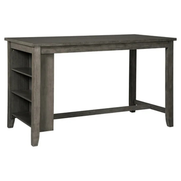 Signature Design by Ashley Caitbrook Rustic Counter Height Dining Table with Storage, Dark Gray | Walmart (US)