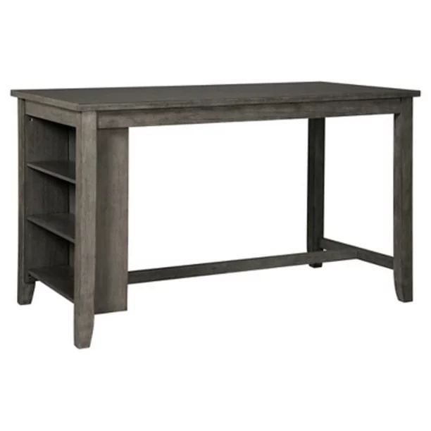 Signature Design by Ashley Caitbrook Rustic Counter Height Dining Table with Storage, Dark Gray | Walmart (US)