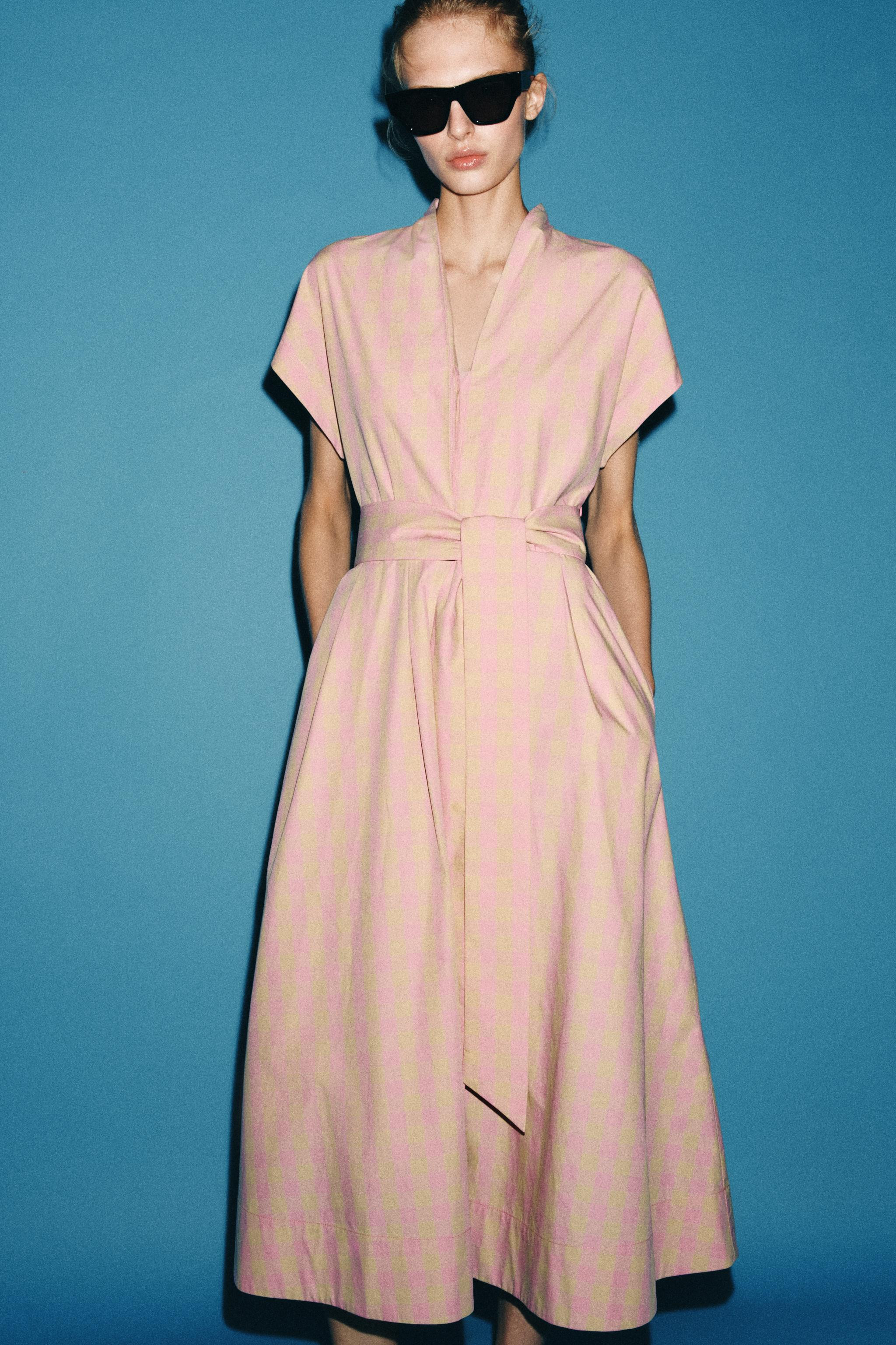 CHECK POPLIN DRESS ZW COLLECTION | Zara US