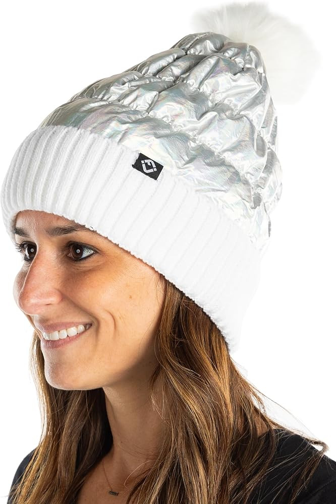 Funky Junque Womens Winter Beanie with Faux Fur Pom Pom and Knit Cuff | Amazon (US)