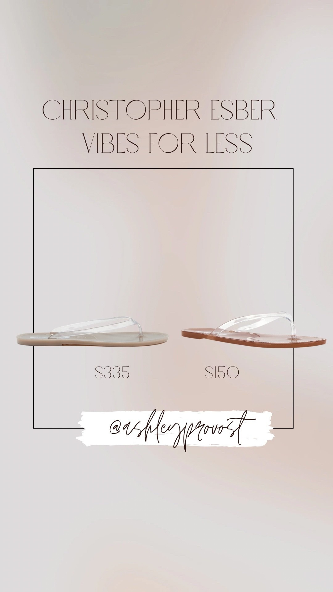 The viral Christopher Esber jelly flip-flops look for less ￼

#LTKTravel #LTKSwim #LTKSaleAlert