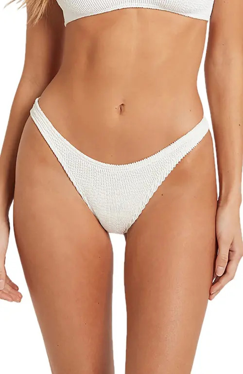 BOUND by Bond-Eye The Scene Rib Bikini Bottoms in Optic White at Nordstrom | Nordstrom