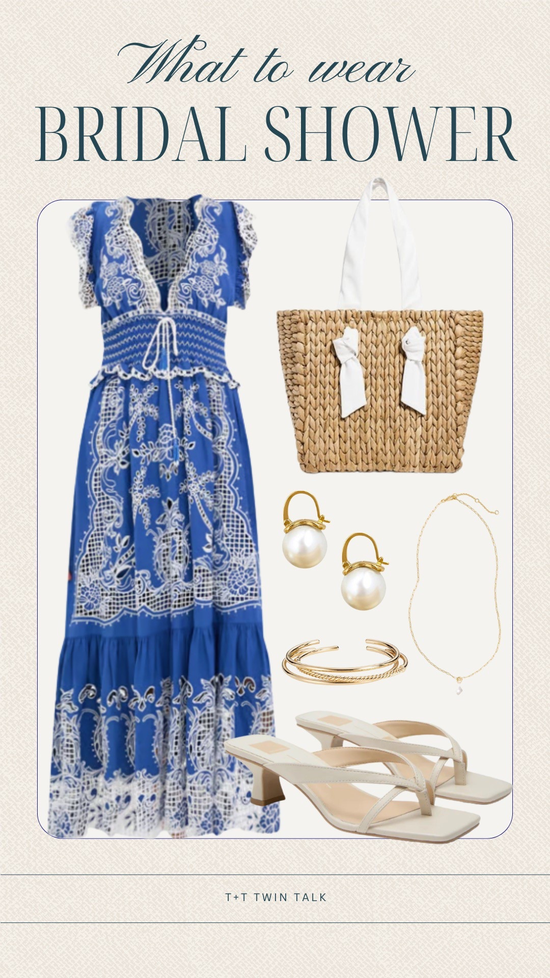 Bridal shower outfit idea. This stunning royal blue dress pairs perfectly with a woven tote!



#LTKOver40 #LTKParties #LTKStyleTip