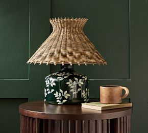 Gwen Floral Glass Table Lamp Base | GreenRow