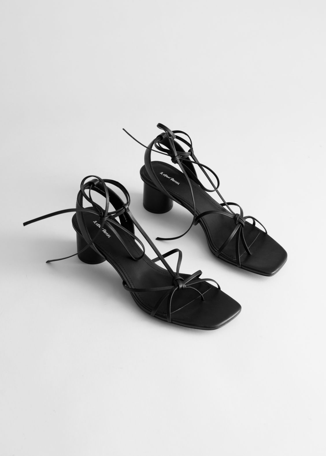 Square Toe Lace Up Heeled Sandals | & Other Stories (EU + UK)