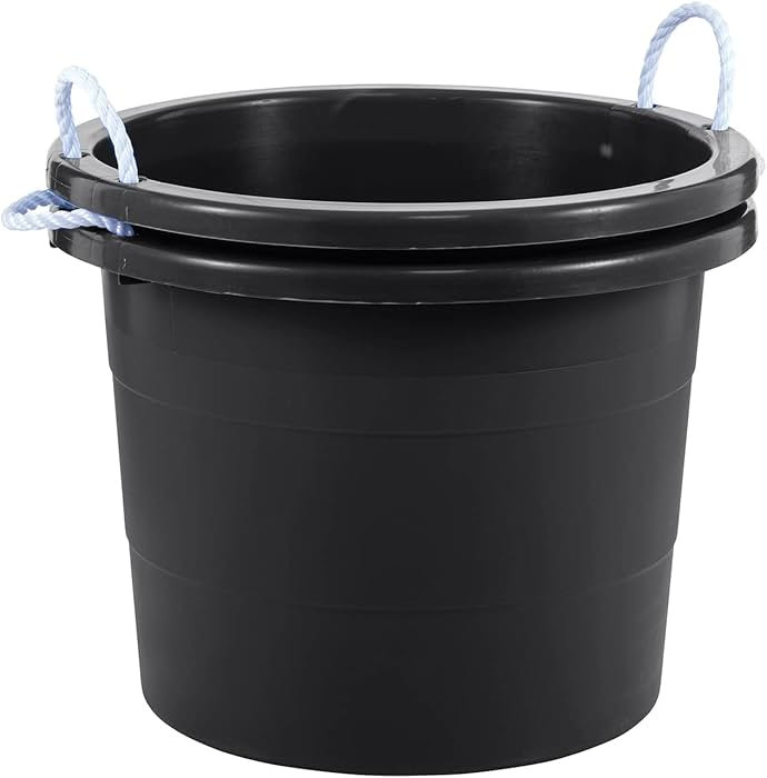 United Solutions 19 Gallon Rope Handle Tub, 2-Pack, Heavy-Duty Organization and Easy-Access Stora... | Amazon (US)