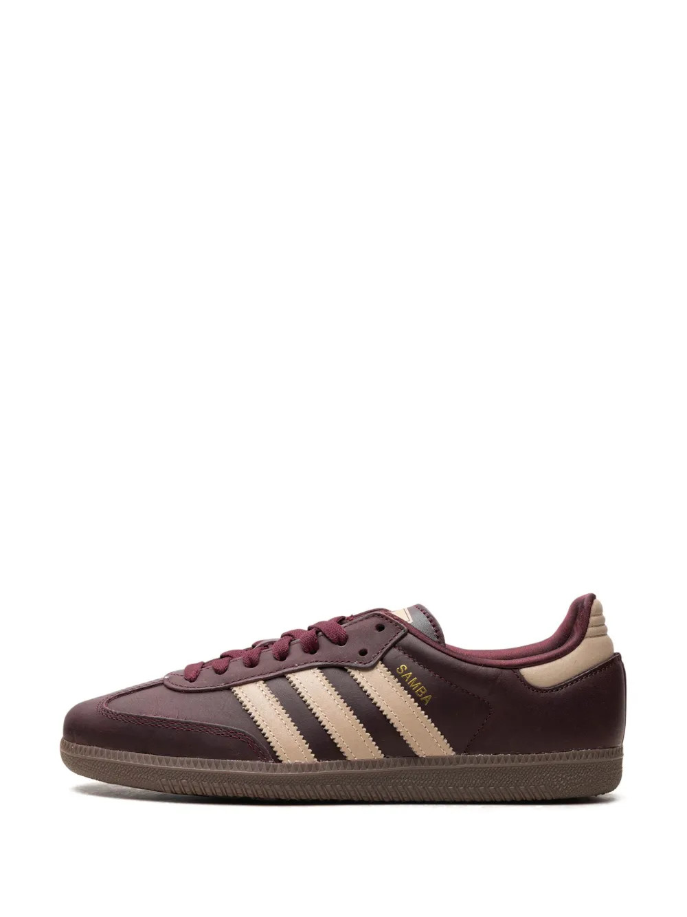 Adidas Samba OG "Maroon/Crystal Sand/Gold Metallic" Sneakers | Brown | FARFETCH | Farfetch Global