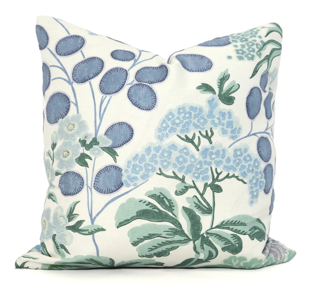 Thibaut Lavender Meadow Garden Pillow Cover: Blue Floral Accent Cushion | Etsy (US)