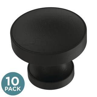 Liberty 10-Pack Phoebe 1-1/3 in. (34 mm) Modern Matte Black Round Cabinet Knobs P33745C-FB-K1 - T... | The Home Depot