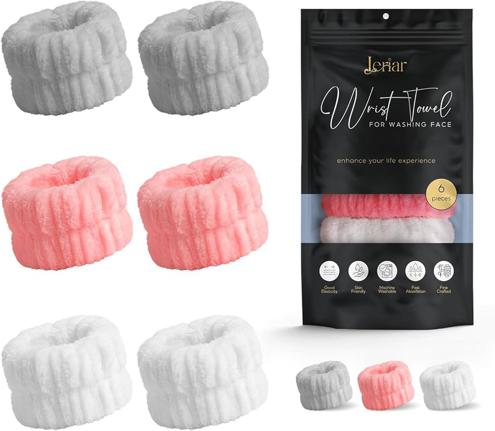 LERIAR 6Pcs Wrist Towels for Washing Face, Face Washing Microfiber Wristbands, Absorbent Spa Wris... | Amazon (US)