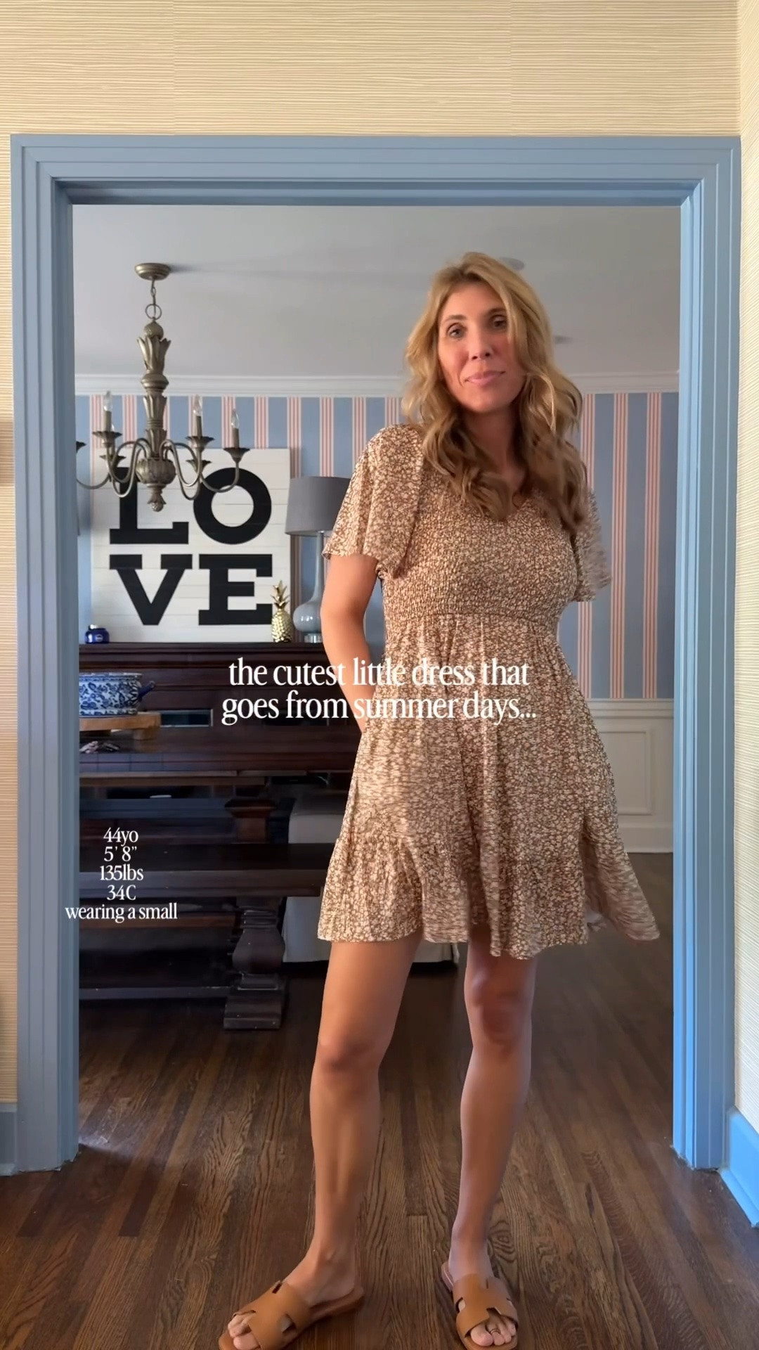 The cutest little dress that goes from summer days to summer concert nights. 

Fits true to size, I’m wearing a small. It’s a great stretchy/comfy material and the smocking is adorable. It’s exactly what I’d wear if I had a country concert to go to!

I’m wearing a 10 in the boots and would say they run a tiny bit big maybe, but I do have narrow feet.


Midlife style | summer concert outfits | summer outfits | boho looks
