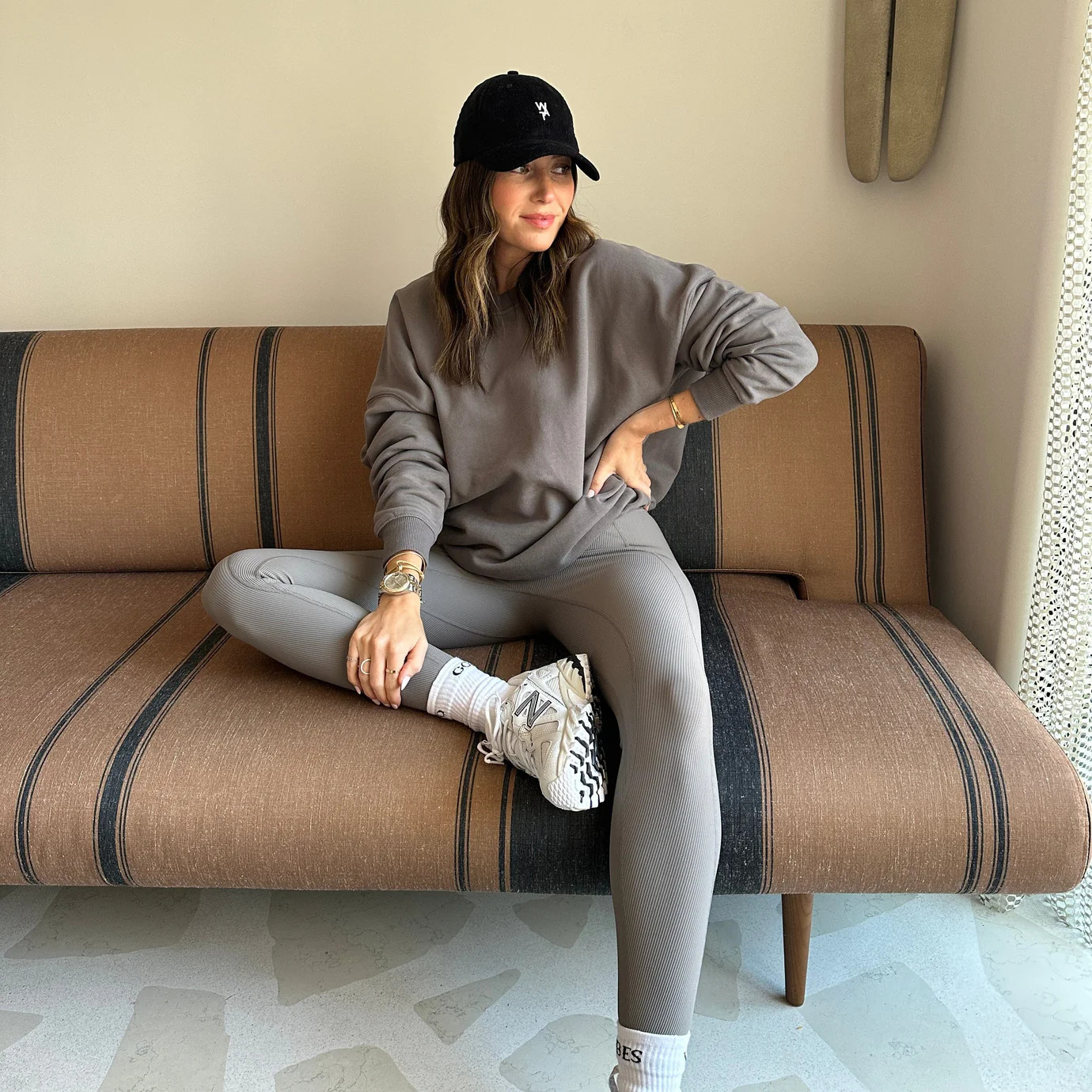 THE ULTIMATE RIBBED LEGGINGS - CEMENT | WAT The Brand