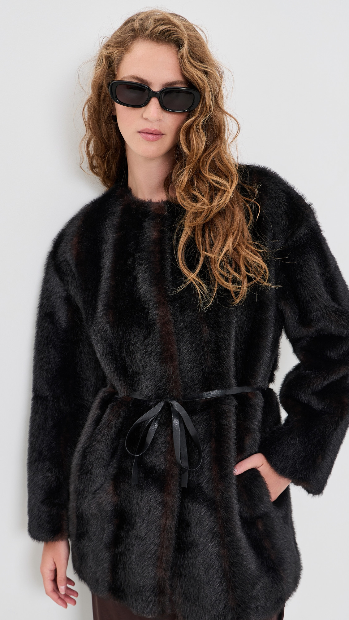 Velvet Marmont Faux Fur Jacket Mahogany M | Shopbop