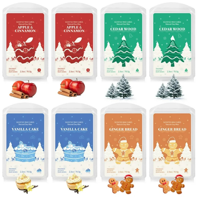 SCENTORINI Christmas Scented Wax Melts  for Candle Making, Wax Cube for Warmer (8x2.5 oz) | Walmart (US)