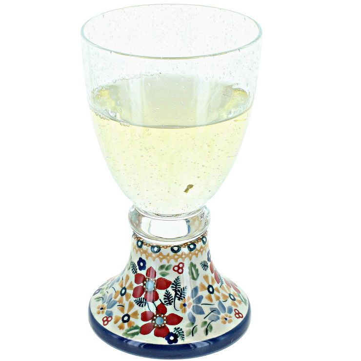 Blue Rose Polish Pottery P003 Manufaktura Wine Glass | Target