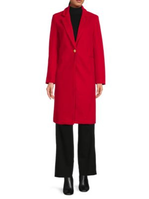 Notch Collar Long Coat | Saks Fifth Avenue OFF 5TH