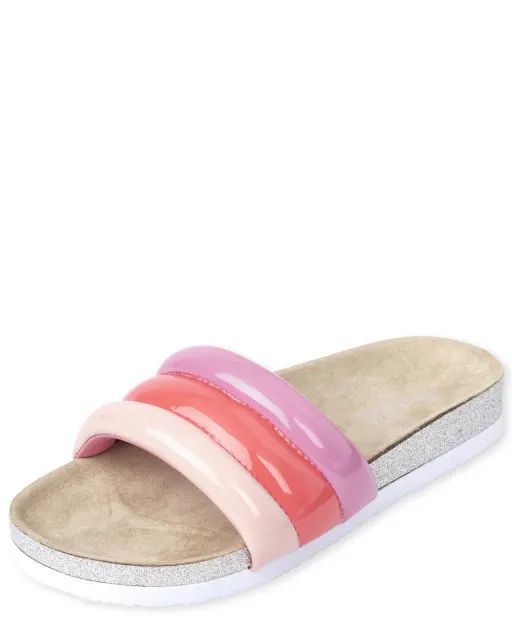 Girls Colorblock Puffy Sandals - multi clr | The Children's Place
