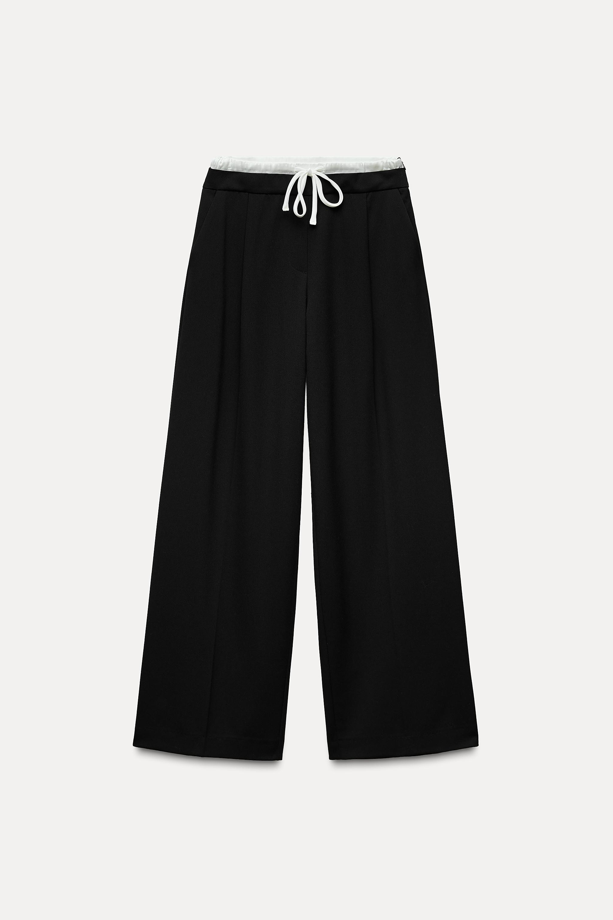 WIDE-LEG TROUSERS WITH DOUBLE WAISTBAND | Zara UK