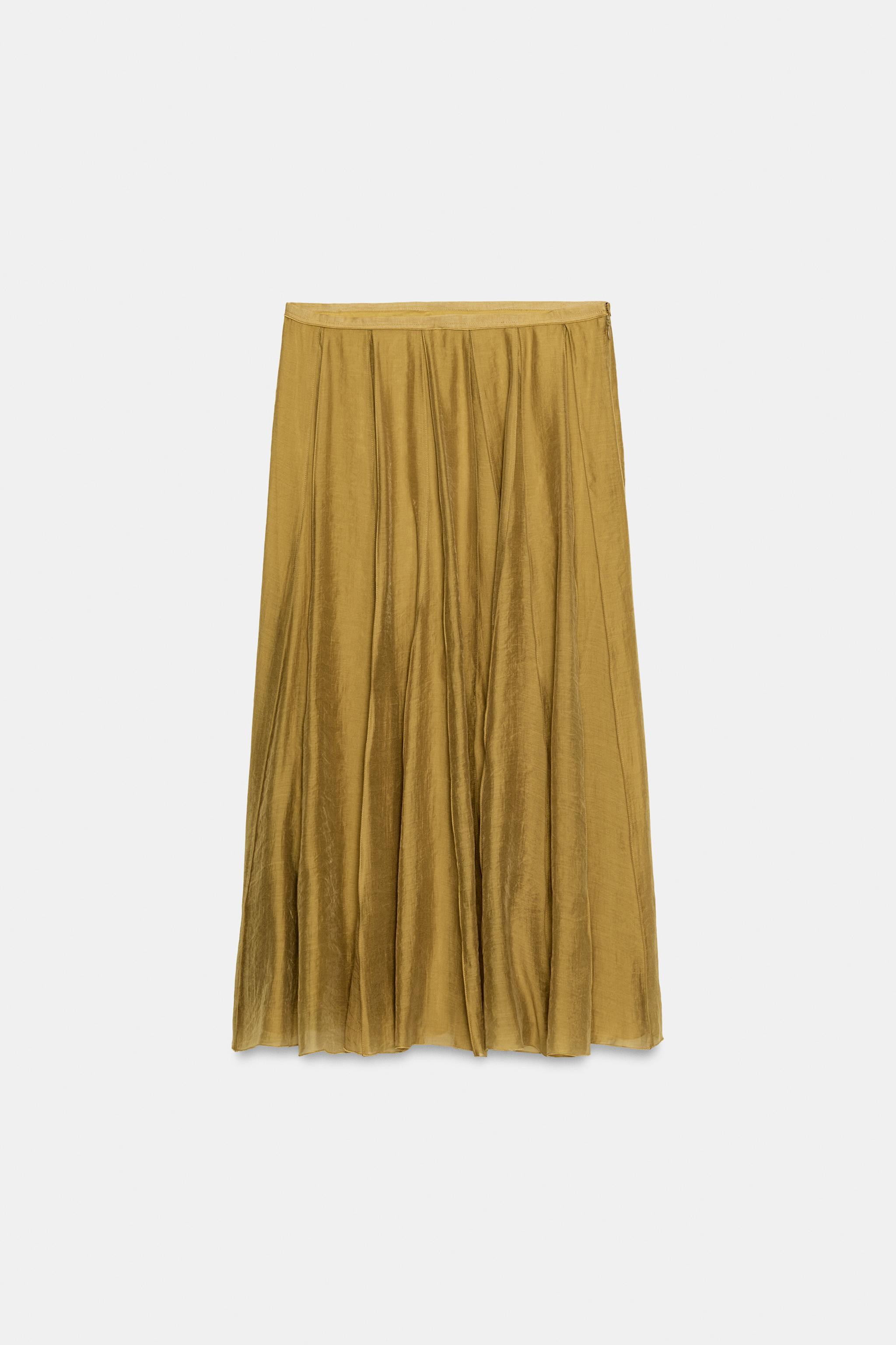 ZW COLLECTION FLOWY COMBINED SKIRT | Zara US