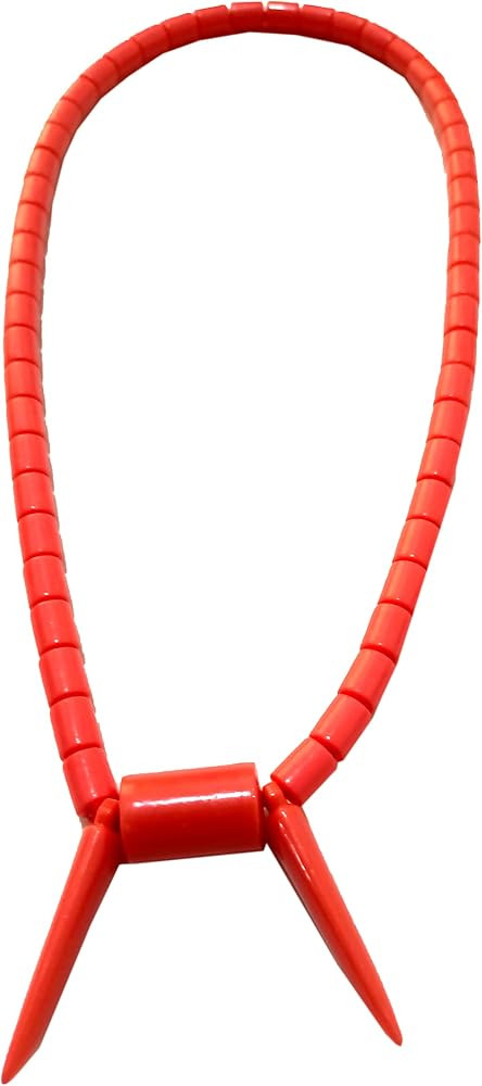 Africa Traditional Red Plastic Royal Coral Horn Beads Necklace | Amazon (US)