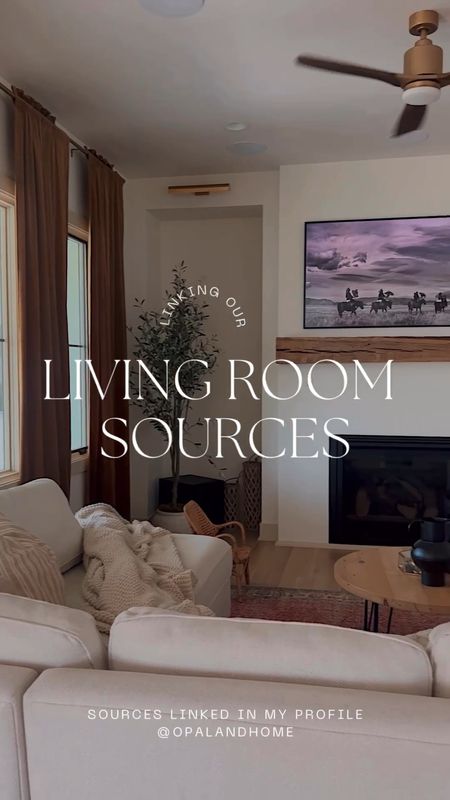 Our living room sources linked! Couch is from NFM but I can’t link it here #livingroom #curtains #ceilingfan 

#LTKhome