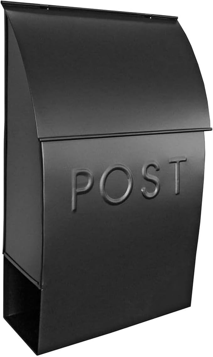 NACH Milano Pointed Rustic Metal Mailbox, Powder Coated Finish Black Mailbox, Maximum Rust Protec... | Amazon (CA)