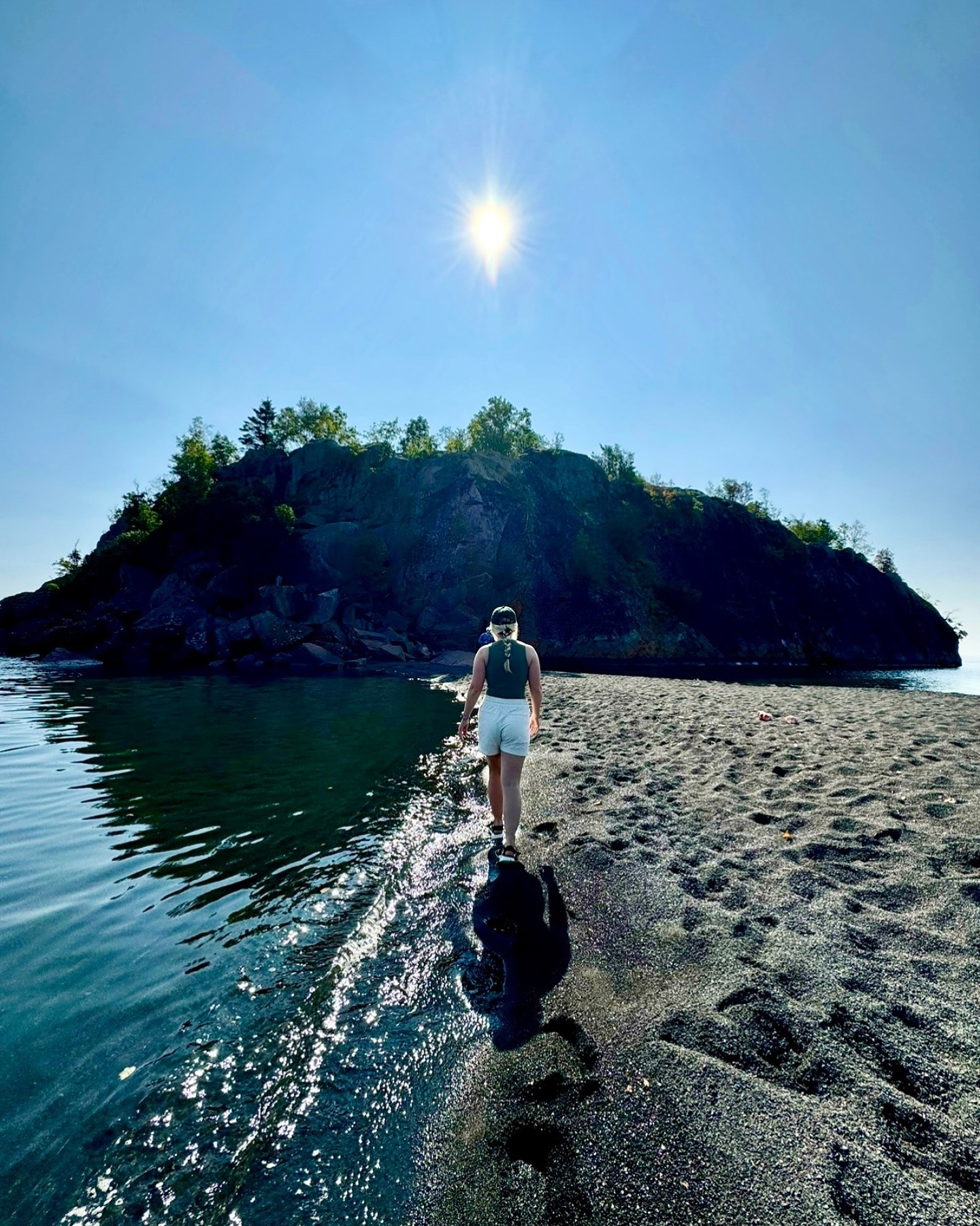 Weather is in the high 40’s here in Minnesota and feels sooo nice😍 Makes me so excited for spring/summer and getting outside more! 
Pictures is from my visit to the Black Sand Beach in Silver Bay, MN last summer

#exploreminnesota #granolagirl #lakesuperior #minnesota #outdoors #northshore #outdoorsygirl