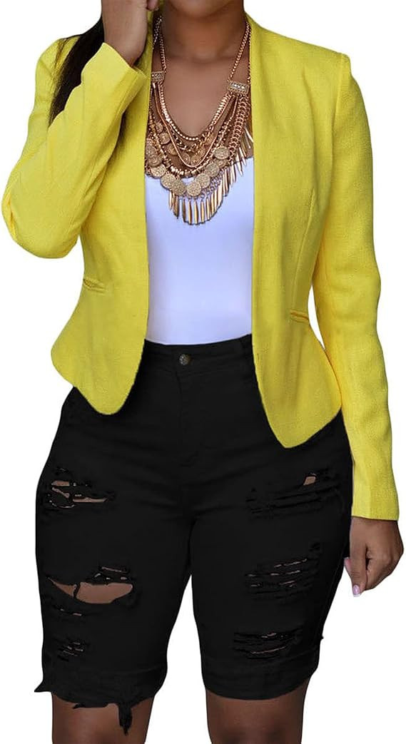 roswear Women's Ripped Denim Destroyed Mid Rise Stretchy Bermuda Shorts Jeans | Amazon (US)