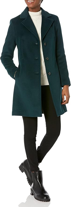 Calvin Klein womens Classic Cashmere Wool Blend Coat | Amazon (US)