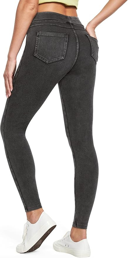 IUGA Stretchy Jeans for Women High Waist Jeggings Tummy Control Skinny Jeans Pull on Leggings wit... | Amazon (US)