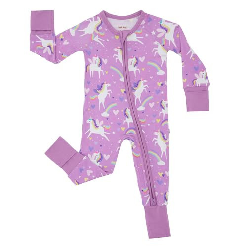 Little Sleepies Pajamas for Baby Boys & Girls, Viscose from Bamboo Baby Pajamas, Snug Sleeper, Toddler PJs, 2-Way Zipper, Sienna's Unicorns, 0-3M | Amazon (US)